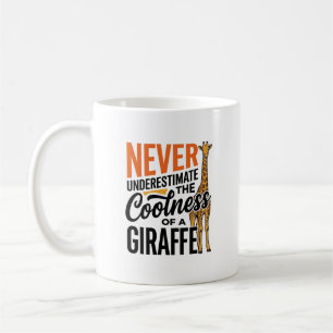 Lustige Giraffe Zitat Vintage Vektor T-Shirt Desig Kaffeetasse