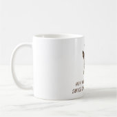 Lustige Giraffe Zunge Raus Catchy Text Kaffeetasse (Links)