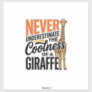 Lustige Giraffen-Zitat Vintage-Vector-T-Shirt-Desi Aufkleber