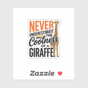 Lustige Giraffen-Zitat Vintage-Vektor-T-Shirt-Desi Aufkleber