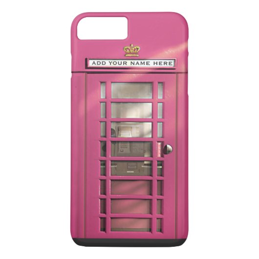 Lustige Girly rosa britische Telefonzelle Case-Mate iPhone Hülle (Rückseite)