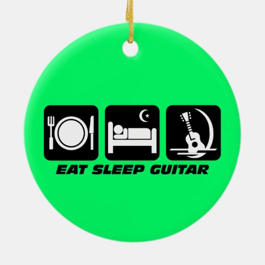 lustige Gitarre Keramik Ornament (Hinten)