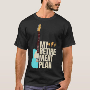 Lustige Gitarre Mein Rentenplan Vintage-Musik386 T-Shirt