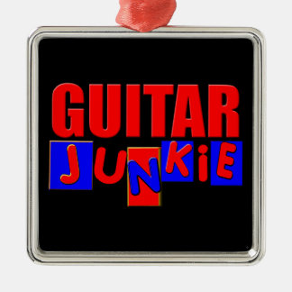 lustige Gitarre Silbernes Ornament