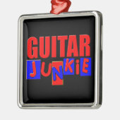 lustige Gitarre Silbernes Ornament (Links)