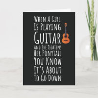 Lustige Gitarre-Spieler Karten Für Sie Frauen Teen