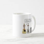 Lustige Gitarren-dritte Rad-Cartoon-Szene Kaffeetasse (VorderseiteRechts)