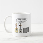 Lustige Gitarren-dritte Rad-Cartoon-Szene Kaffeetasse (Links)
