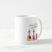 Lustige Gitarren-dritte Rad-Cartoon-Szene Kaffeetasse (VorderseiteRechts)