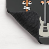 Lustige Gitarren-dritte Rad-Cartoon-Szene Mousepad (Ecke)