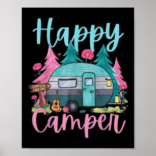 Lustige glückliche Camper Camping Bekleidung Anhän Poster