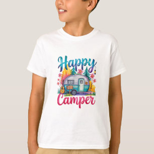 Lustige glückliche Camper Camping Bekleidung Anhän T-Shirt