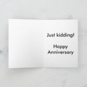 Lustige glückliche Jahrestags-Karte verdreht Karte (Innenseite)