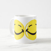 Lustige glückliche Kaffee-Tasse Kaffeetasse (Vorderseite Links)