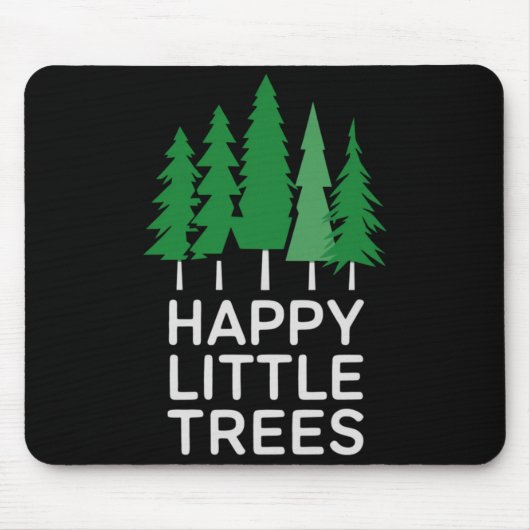 Lustige glückliche kleine Bäume Camng Mousepad (Vorne)