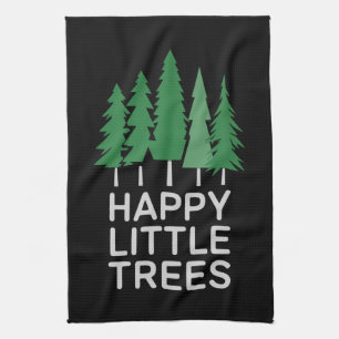 Lustige glückliche kleine Bäume Geschenke Camping  Geschirrtuch