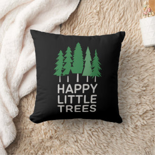 Lustige glückliche kleine Bäume Geschenke Camping  Kissen