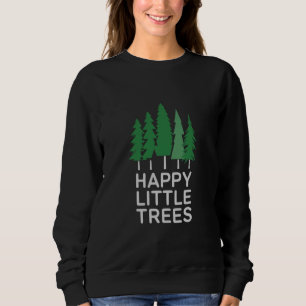 Lustige glückliche kleine Bäume Geschenke Camping Sweatshirt