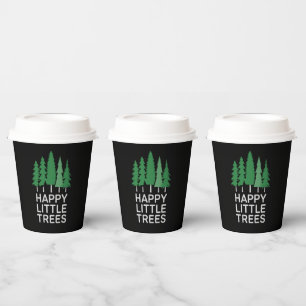 Lustige glückliche kleine Baumes Geschenke Camping Pappbecher