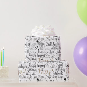 Lustige glückliche Luftballons Geburtstag Geschenkpapier