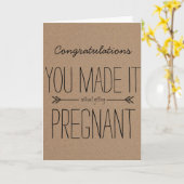 Lustige Glückwunsch-graduiertes Braunes Packpapier Karte (Gelbe Blume)