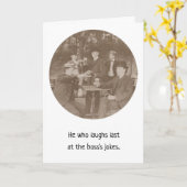 Lustige Glückwünsche zum Scherz des Chefs über das Karte (Gelbe Blume)