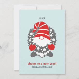 Lustige Gnome   Weißes Weihnachten Neujahr 2 Foto