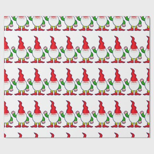 Lustige Gnomes Geschenkpapier (Flach)