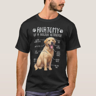 Lustige Golden Retriever Anatomie Hunde Liebhaber  T-Shirt