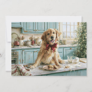Lustige Golden Retriever-Hunde-Weihnachtskekse Feiertagskarte