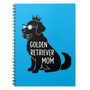 Lustige Golden Retriever Mama   Süßer Hund mit Kro Notizblock