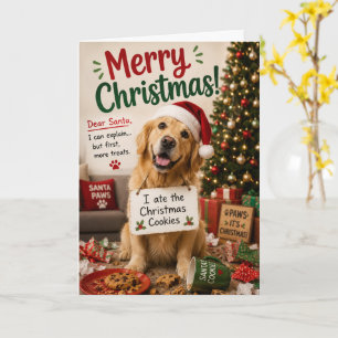 Lustige Golden Retriever Weihnachtskekse Feiertage Karte