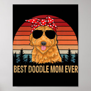 Lustige Goldendoodle s Vintage Beste Doodle-Mutter Poster