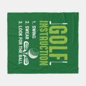 Lustige Golf-Anleitung Wortkunst Fleecedecke (Vorderseite (Horizontal))
