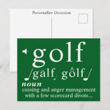 Lustige Golf Definition Tee Wutbewältigung Humor