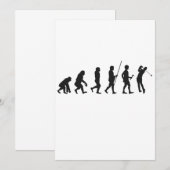 Lustige Golf-Evolution des Menschen Geschichte des Einladung (Vorne/Hinten)