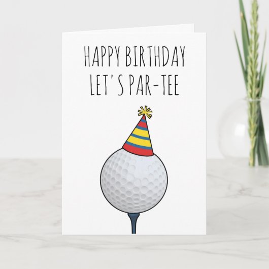 lustige Golf-Geburtstagskarten Karte (Vorderseite)