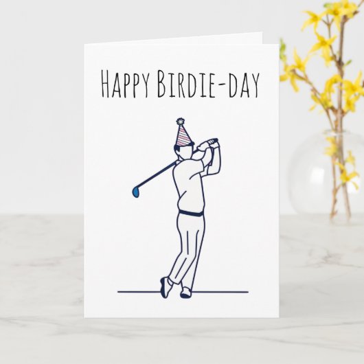 lustige Golf-Geburtstagskarten Karte (Gelbe Blume)