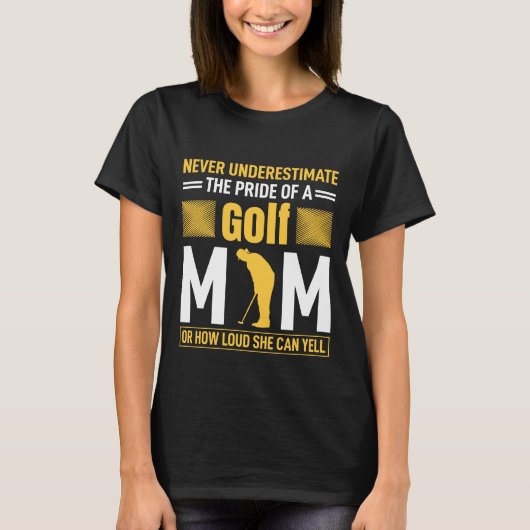lustige Golf-Mama-Sportart T-Shirt (Vorderseite)