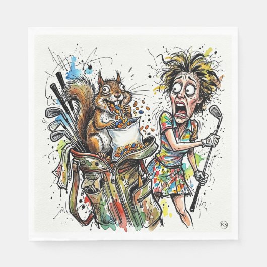 Lustige Golf-Papier-Luncheon-Servietten Serviette (Vorderseite)