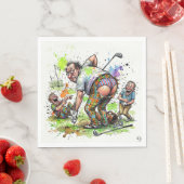 Lustige Golf-Papier-Luncheon-Servietten Serviette (Beispiel)