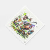 Lustige Golf-Papier-Luncheon-Servietten Serviette (Ecke)
