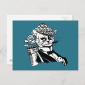 lustige Golf spielende Katze Postkarte (Vorne/Hinten)