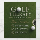 Lustige Golf-Sprüche für Golfer Weinetikett (Einzelnes Label)