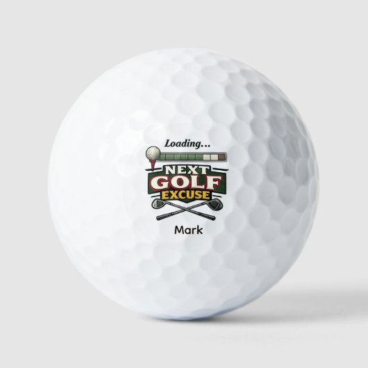 Lustige Golf-Sprüche Golfball (Vorderseite)