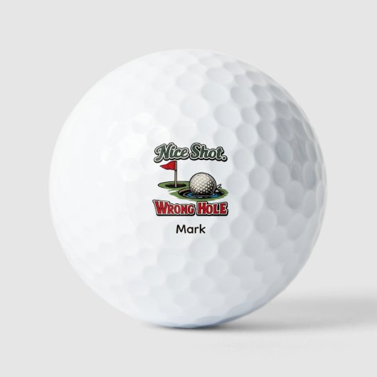 Lustige Golf-Sprüche Golfball (Vorderseite)