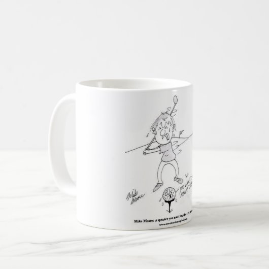 Lustige Golf-Tasse Kaffeetasse (Vorderseite Links)