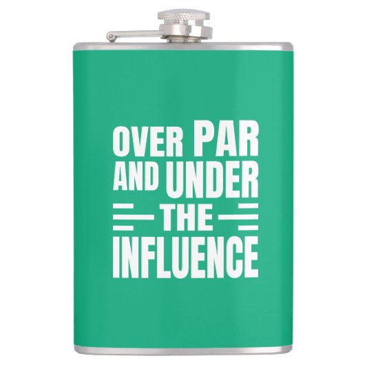 Lustige Golf-Vinyl-umwickelte-Flasche Flachmann (Vorderseite)