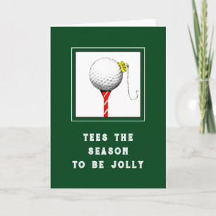Lustige Golf-Weihnachten Feiertagskarte