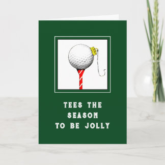 Lustige Golf-Weihnachten Feiertagskarte